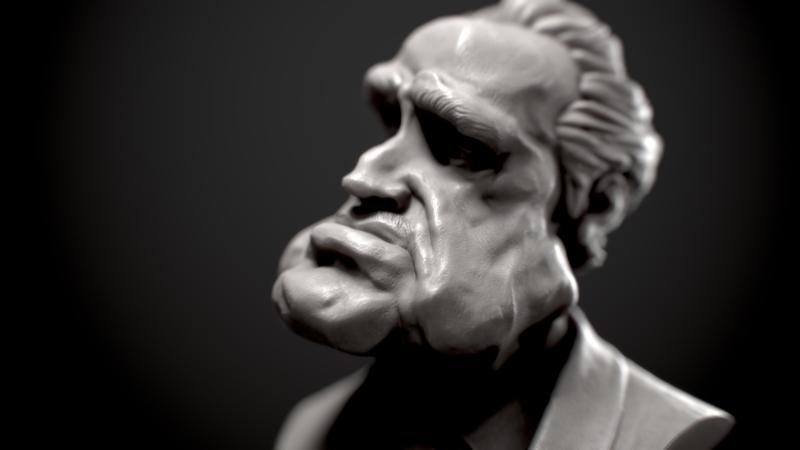 Marlon Brando - Godfather Caricature Bust Sculpture
