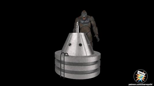 King Kong Empire State Building Spire Diorama for 7" figures