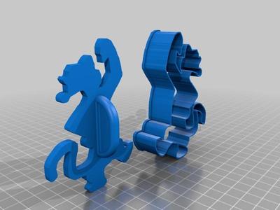 Tigger cookie cutter with removal stamp