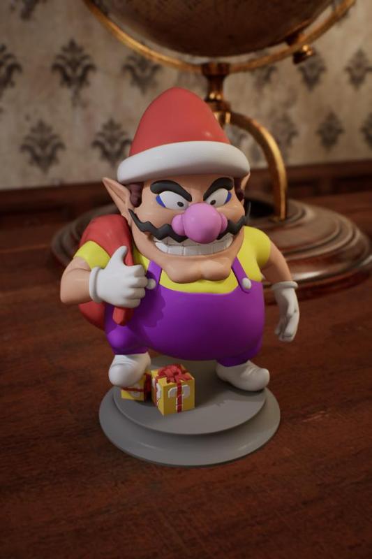 SUPER MARIO WARIO CHRISTMAS TABLETOP FIGURINE
