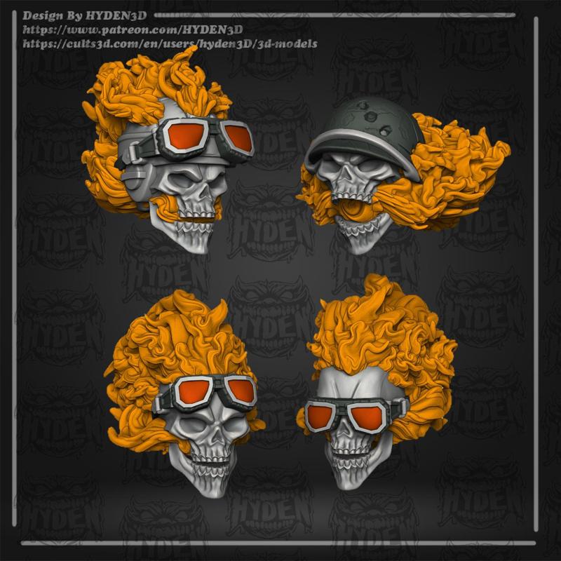 Ghostrider WW1 1/12 heads