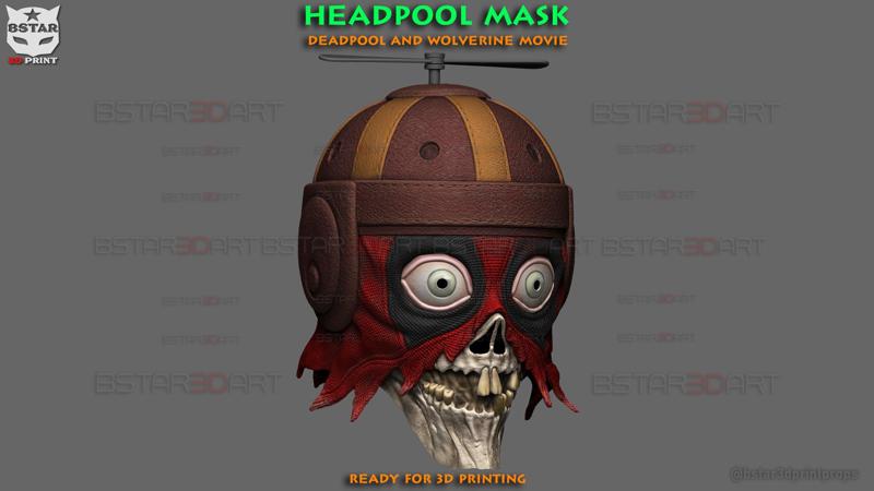 Headpool Mask - Deadpool and Wolverine movie - Marvel comic