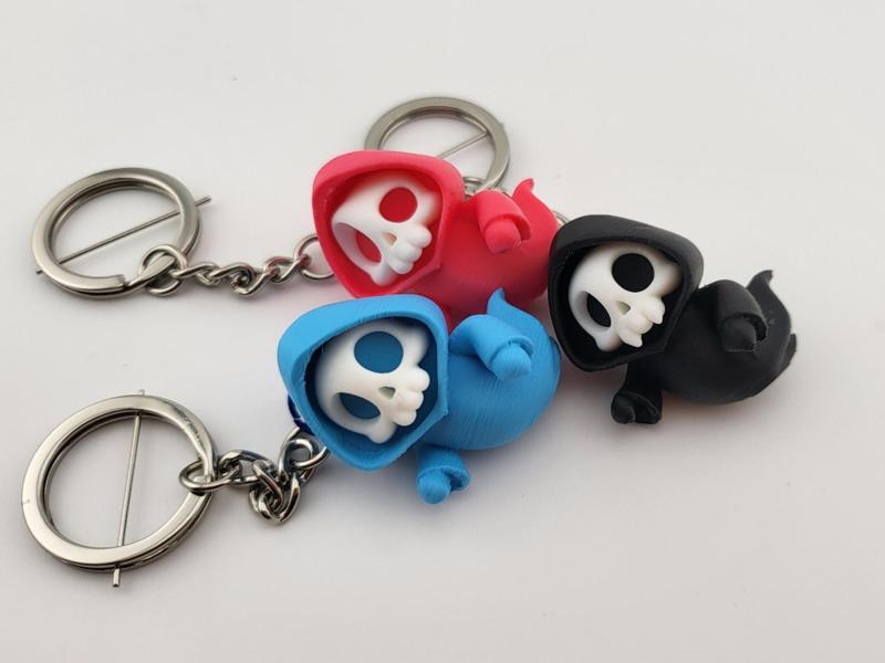 Colorful Ghost Skull Keychain Halloween Urban
