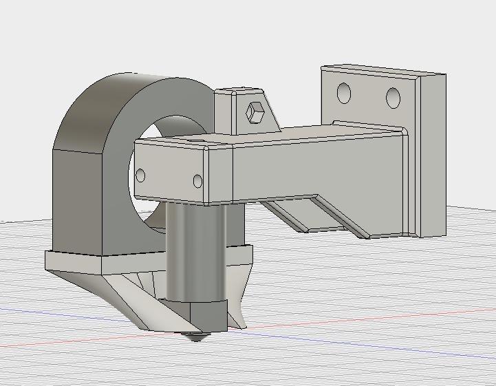 Bowden hotend mount for Openbuild's plates