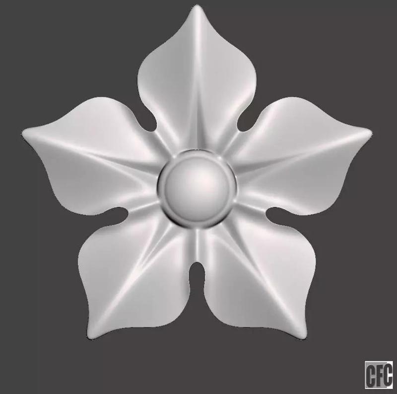 Floral bas-relief for cnc FLCFC0E