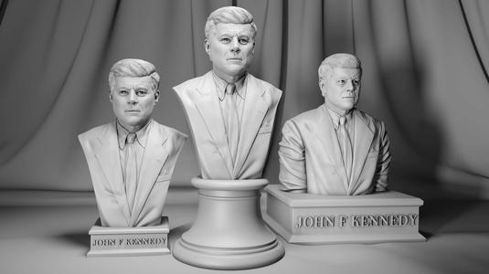 John F Kennedy Bust Sculpture Statue