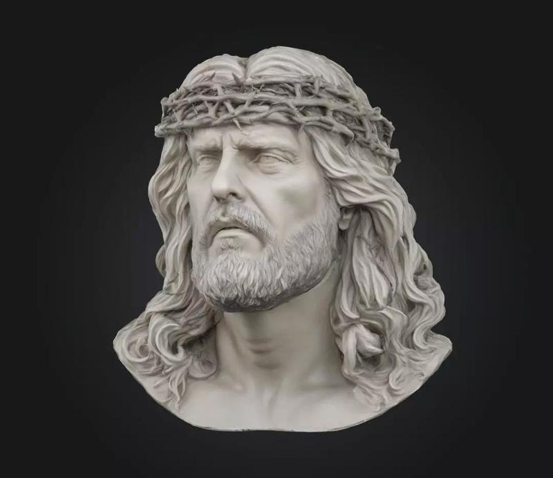 Jesus Head Bust 3D Print Model