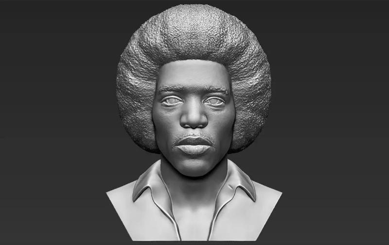 Jimi Hendrix bust 3D printing ready stl obj formats