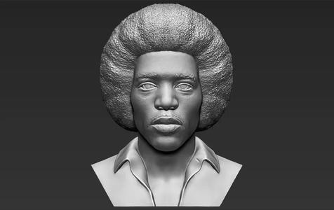 Jimi Hendrix bust 3D printing ready stl obj formats