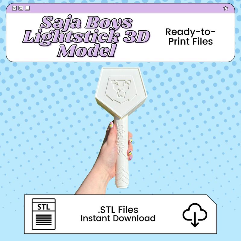 Saja Boys Light Stick 3D Print File Inspired by KPop Demon Hunters | STL for Cosplay