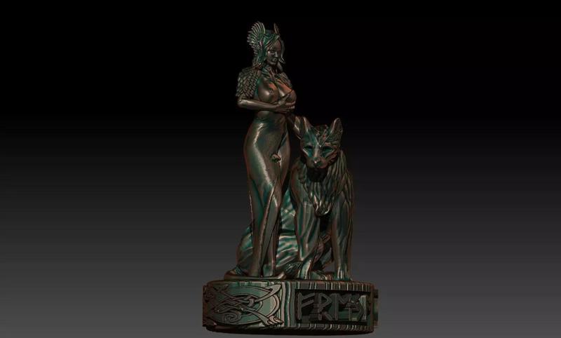 Freya statue of egyptian woman