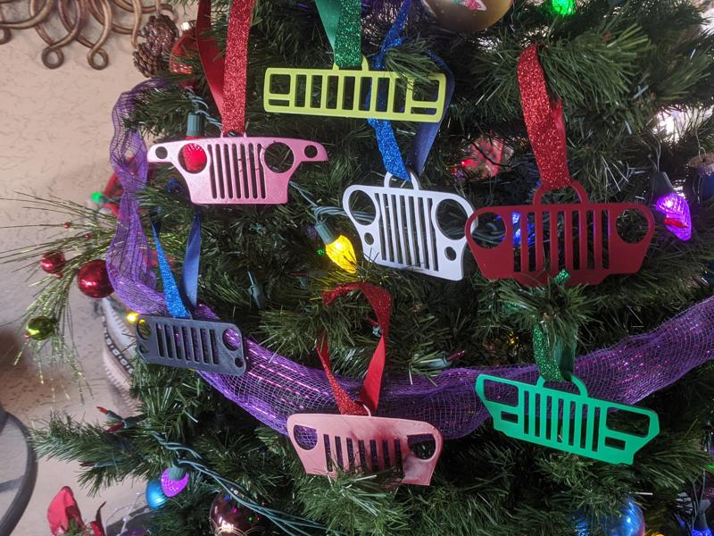 Jeep Grill Style Christmas Ornaments
