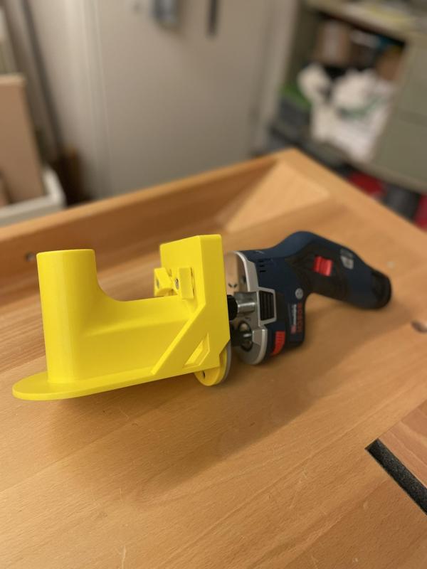 90° Flange for the BOSCH GKF 12V-8 =>  "Loco"