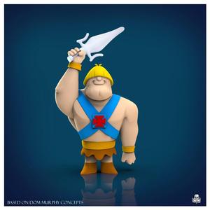 heman stylized cartoon miniature