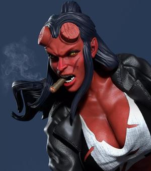 Hellgirl Model1 3d Print