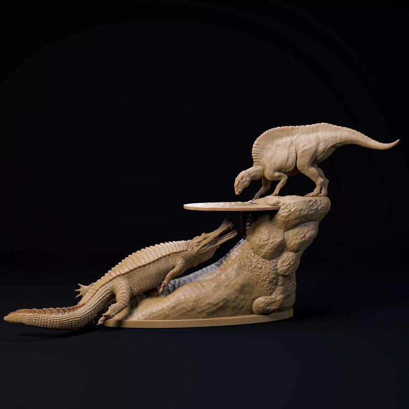 Sarcosuchus ambush 1-35 scale pre-supported