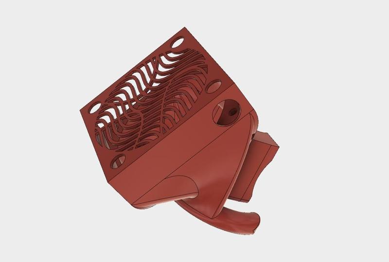 Prometheus v2 hot end 50mm Fan Shroud with Print Cooling