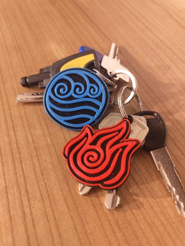 Avatar Lord of the Elements keyring pendant