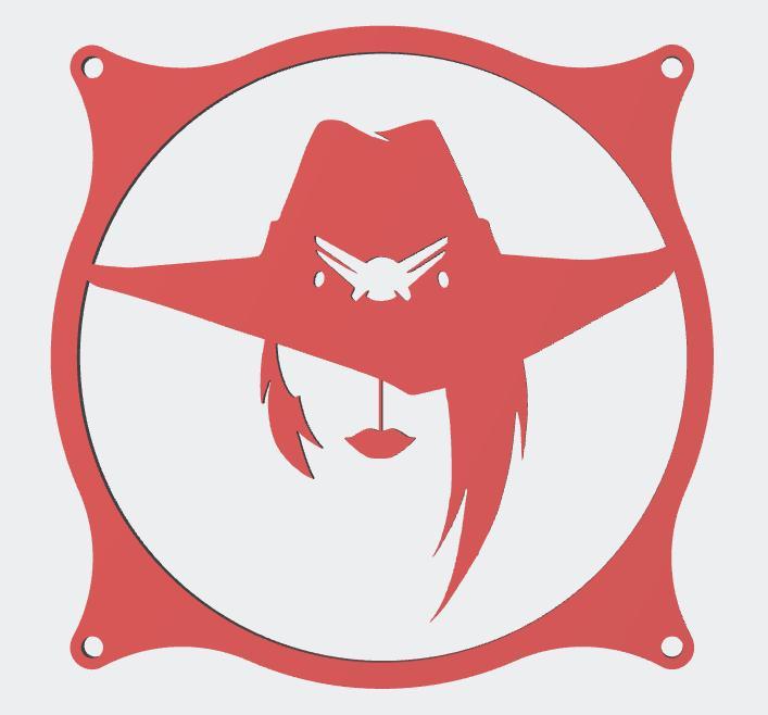 Overwatch Ashe 120mm Fan Cover