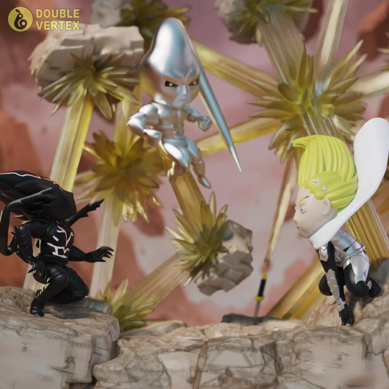 Monster Garou VS Platinum Sperm VS Flashy Flash Diorama