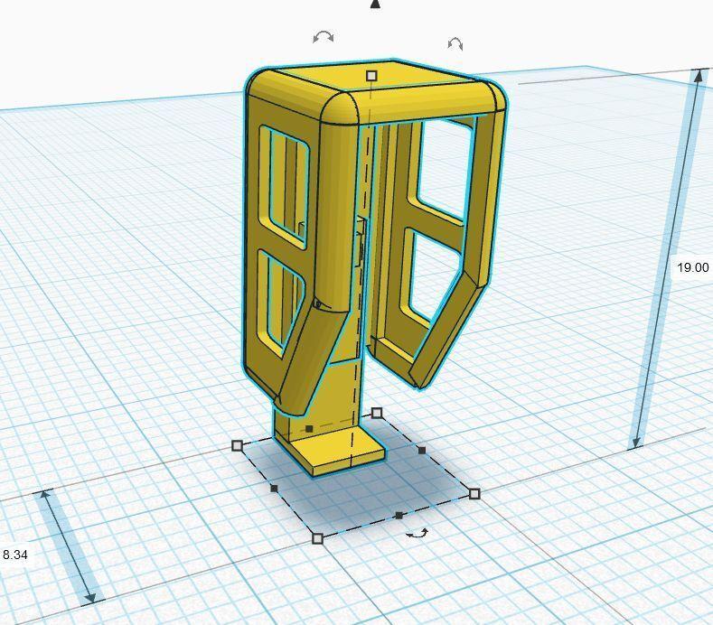Telephone box BRD wheelchair accessible semi-open