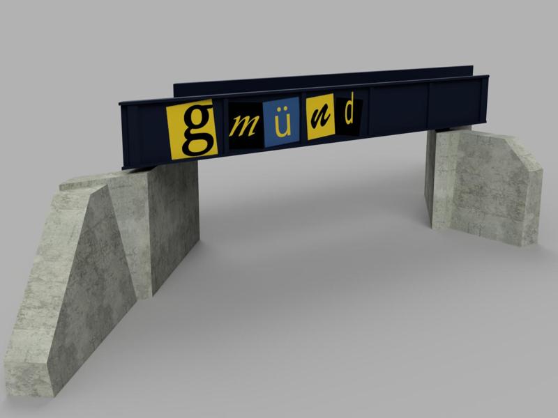 Eisenbahnbrücke Gmünd H0 1:87