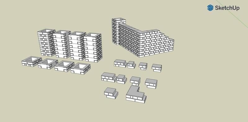 English Wall Bond for modular brickwork system