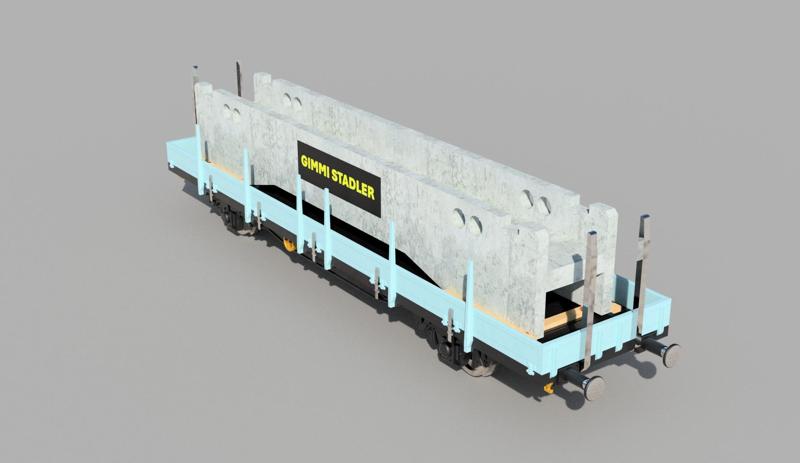 1/87 - HO Scale - Concrete Beam Type 2 Cargo Train
