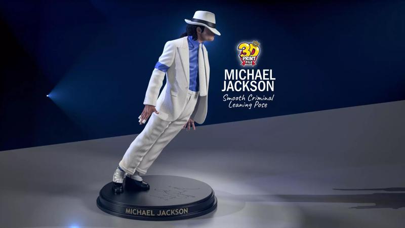 Michael Jackson 3D model smooth criminal leaning pose