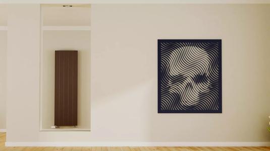 Halftone wall sticker Skull 01