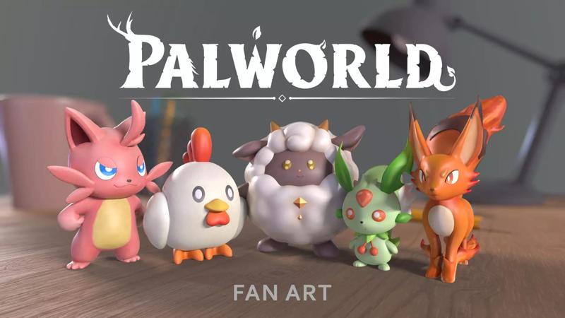 Palworld pals 1-5 3D Model Collection
