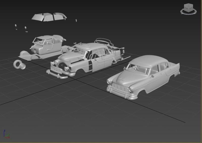 Holden Special sedan 1958 SEPARATED-READY TO PRINT