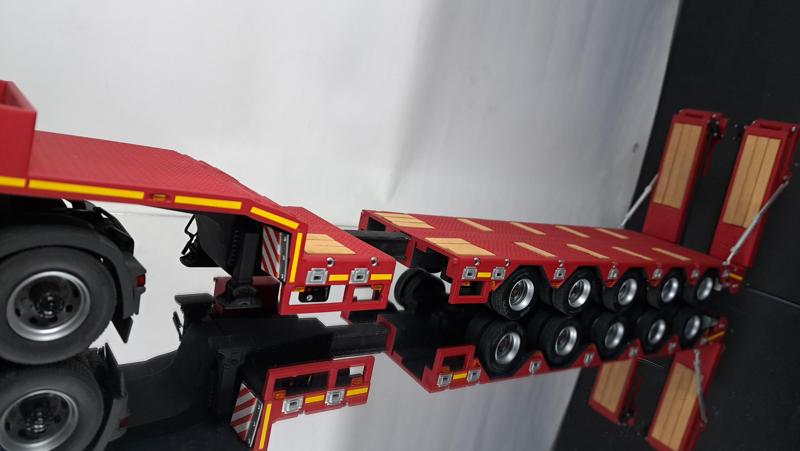 1/24 5 axle extendable lowbed trailer