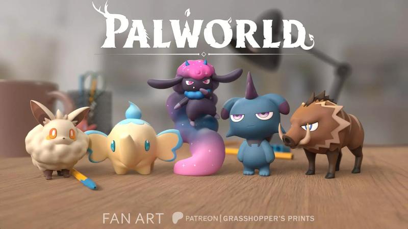 Palworld Pals 16-20 Fanart for 3d printing 3D Model Collection