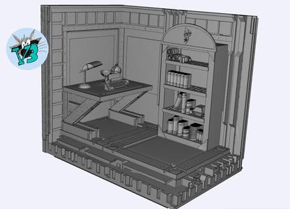 Industrial Gothic Small Room -1 (Study)