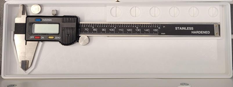 Gridfinity flat caliper holder