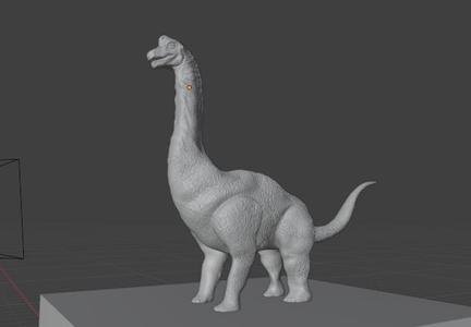 brachiosaurus brontosaurus statue stl