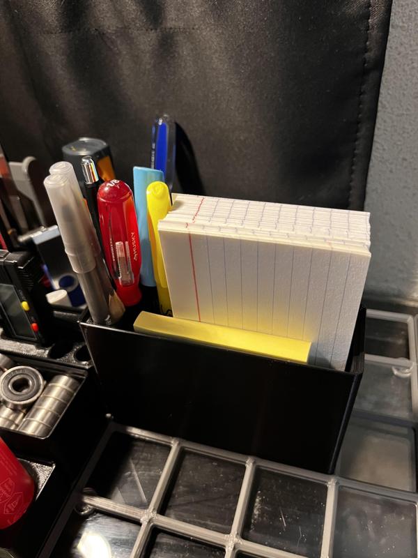 Gridfinity Index Card and Pen Holder Remix