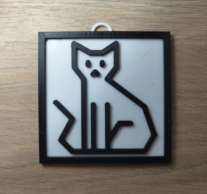 Small painting with cat