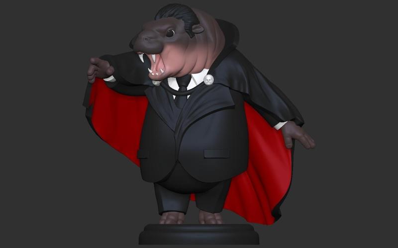 Dracula Moo Deng - Halloween Special Hippo!