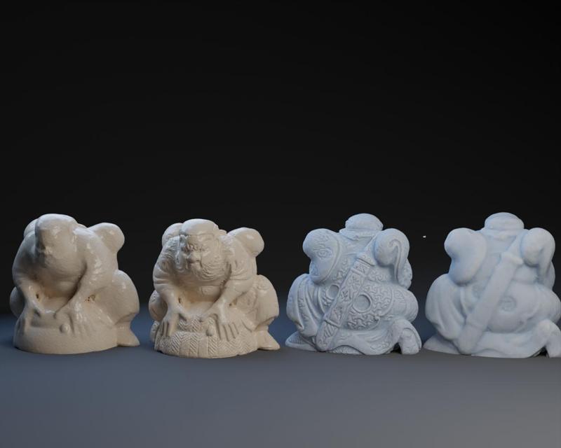 Netsuke - Shoki capturing an oni