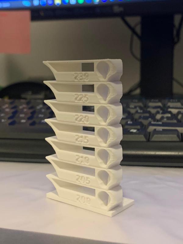 Temprature tower PLA 200-230