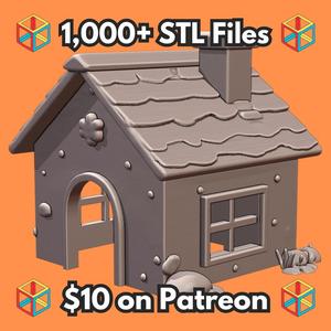 Charming Cottage Pet Hide for Hamsters and Small Animals MineeForm FDM 3D Print STL File
