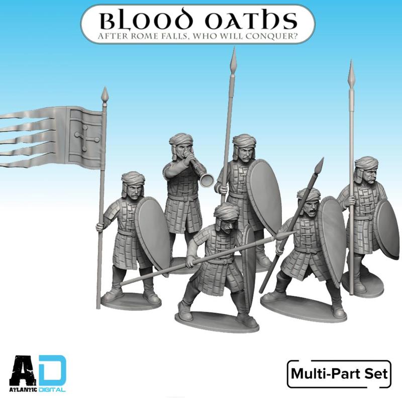 Byzantine Skoutatoi in padded armor