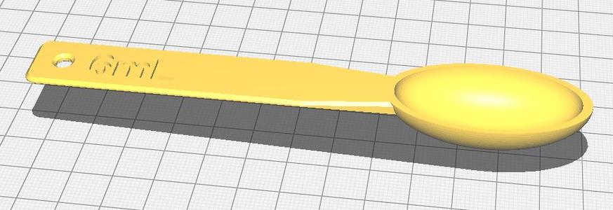 hemi-spherical / ovaloid measuring spoon - parametric