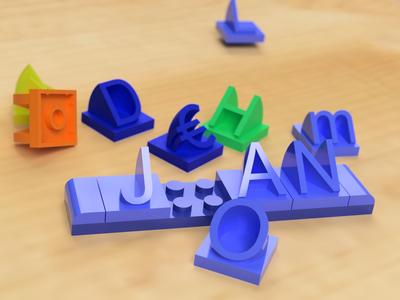 Your name in Lego compatible blocks