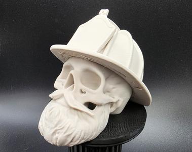 Bearded Fireman Skull (Lay Down Version)