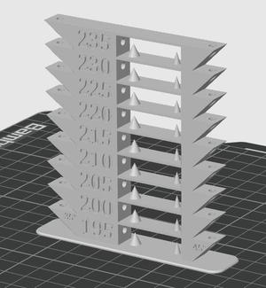 Bambu studio - Temperature tower (PLA)