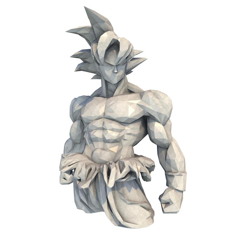 Goku Dragon Ball Low Poly 8