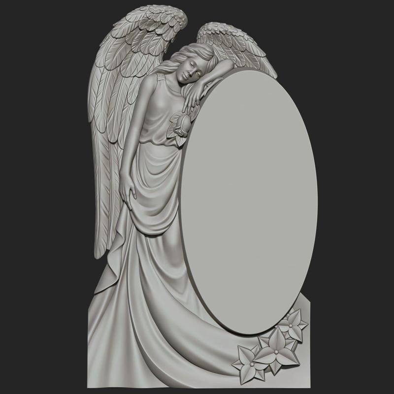 Angel stl 3d tombstone